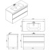 Тумба Devit Frame 753100W 100 см з раковиною та сифоном, біла глянцева