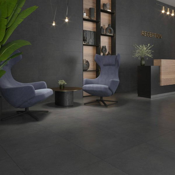 Керамограніт Cerrad Neotec Black Rect 59,7x119,7 см