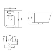 Унітаз підвісний Devit Linea DLI30401111W безобідковий з кришкою soft-close та Vortex Flush, білий