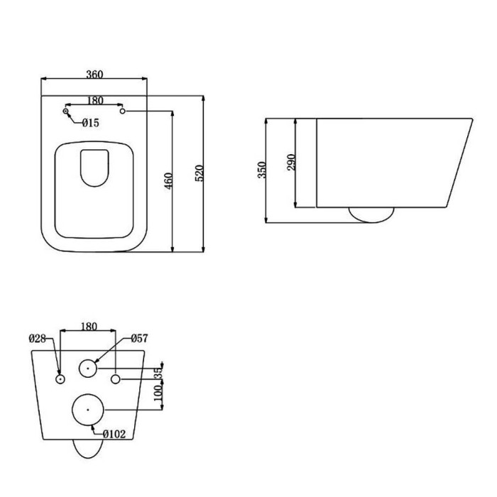 Унітаз підвісний Devit Linea DLI30401111W безобідковий з кришкою soft-close та Vortex Flush, білий