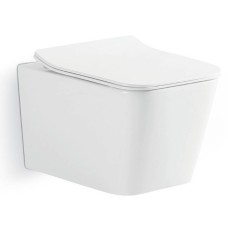 Унітаз підвісний Devit Linea DLI30401111W безобідковий з кришкою soft-close та Vortex Flush, білий