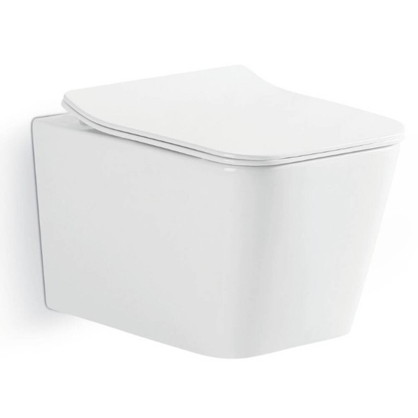 Унітаз підвісний Devit Linea DLI30401111W безобідковий з кришкою soft-close та Vortex Flush, білий
