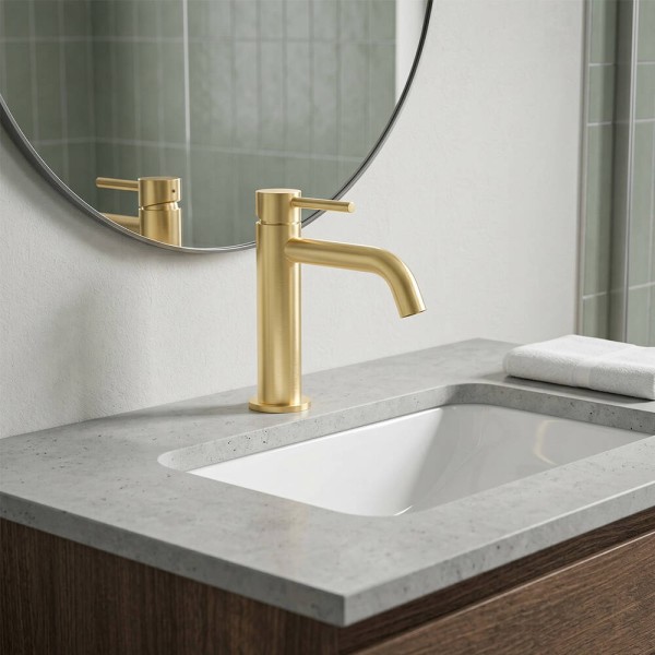 Змішувач для раковини Devit Flow 550534BG brushed gold