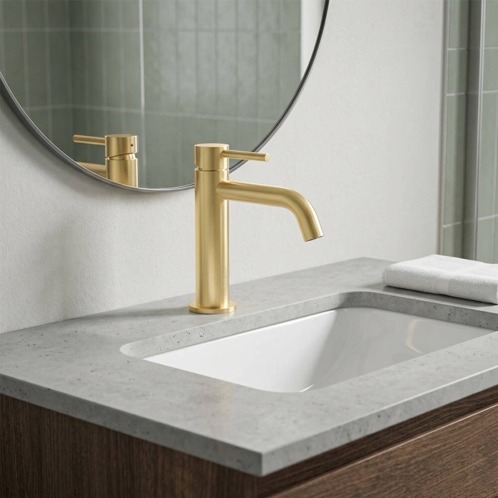 Змішувач для раковини Devit Flow 550534BG brushed gold