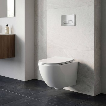 Унітаз підвісний Devit Universal DUN30201111W безобідковий з кришкою soft-close та Vortex Flush, білий