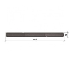 Решітка для душового каналу ACO ShowerDrain C-line 9010.88.82 (408599) 685 мм під плитку