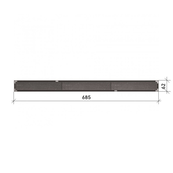 Решітка для душового каналу ACO ShowerDrain C-line 9010.88.82 (408599) 685 мм під плитку