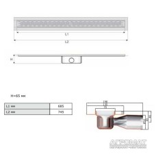Душовий канал ACO ShowerDrain C-line 9010.88.22 (408722) 685 мм