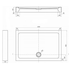 Душовий піддон Primera Frame STR1012 120х80х13,5 см прямокутний