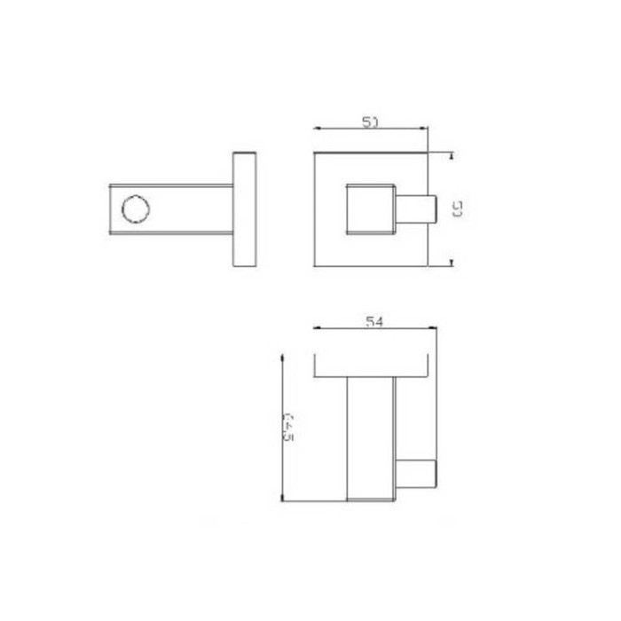 Гачок Genwec Formentera series GW05 13 04 01 одинарний хром