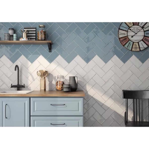 Плитка Monopole Ceramica Mirage White Brillo 7,5x15 см