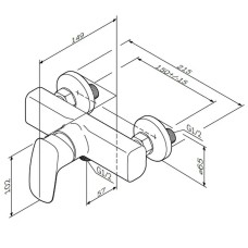 Змішувач для душу AM.PM Spirit V2.1 F71A20000