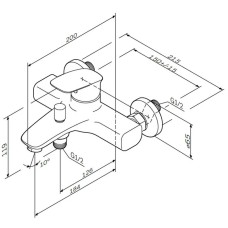 Змішувач для ванни AM.PM Spirit V2.1 F71A10000