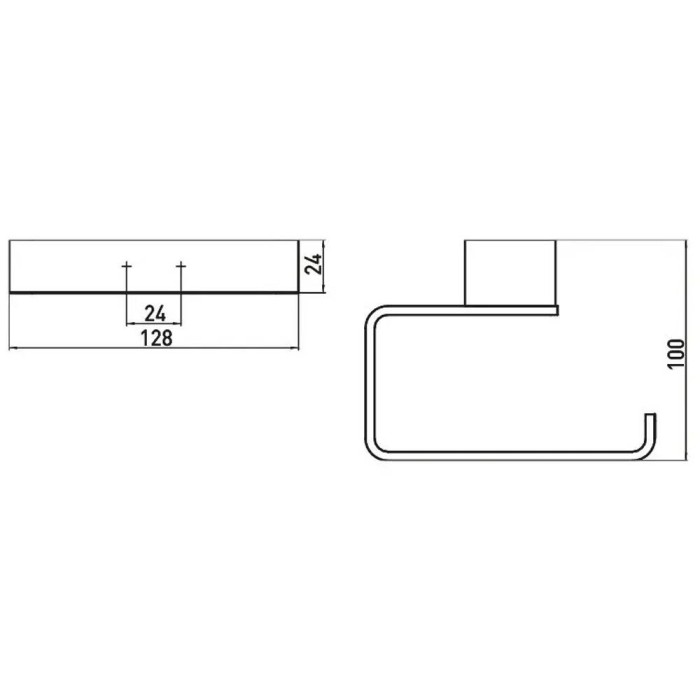 Тримач для туалетного паперу Emco Loft 0500 133 01 без кришки чорний матовий