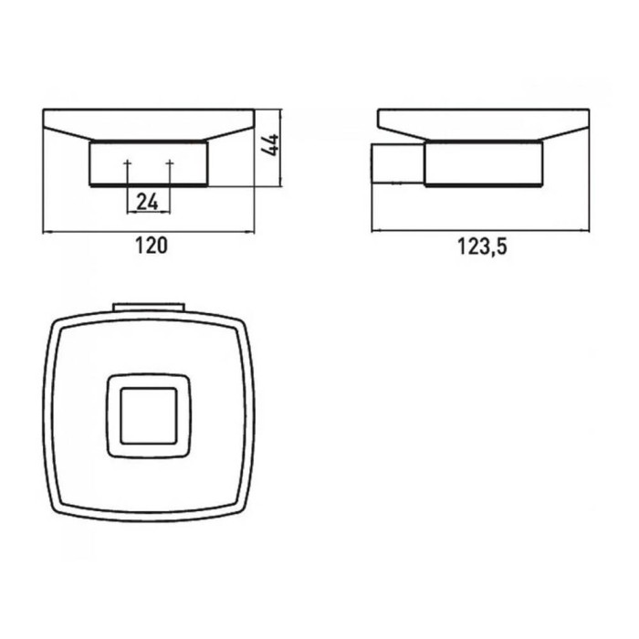 Мильниця Emco Loft 0530 133 00 з тримачем чорний матовий/скло сатин