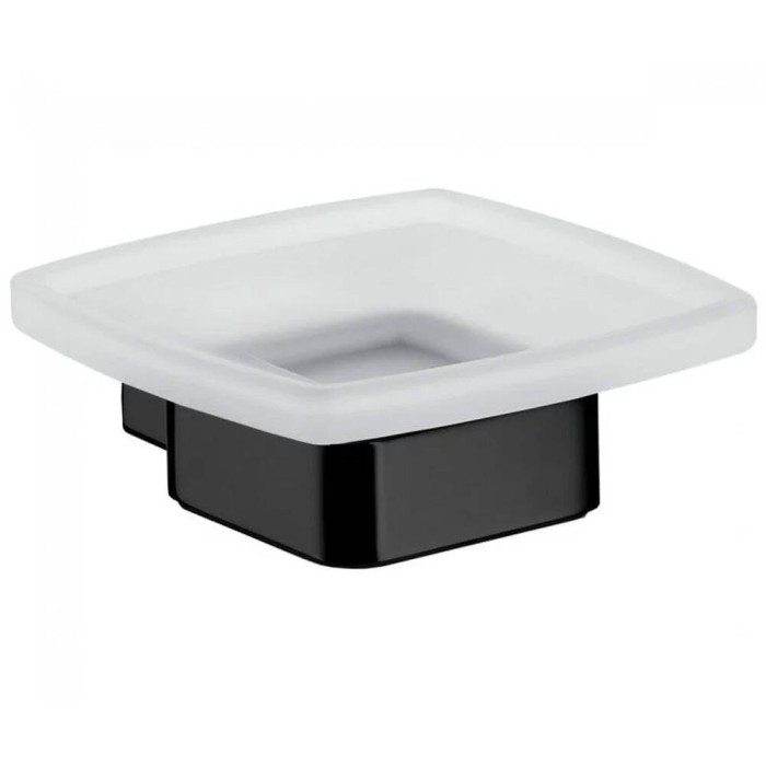 Мильниця Emco Loft 0530 133 00 з тримачем чорний матовий/скло сатин