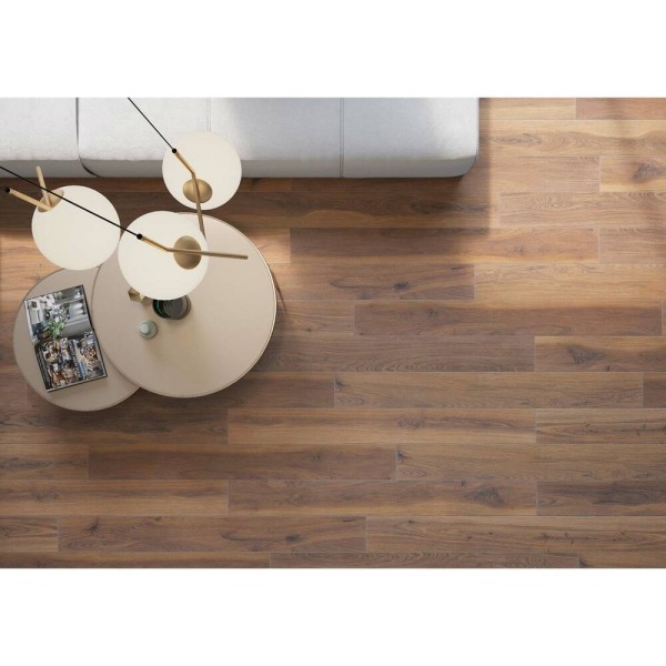 Керамограніт Cerrad Podloga Acero Marrone Rect 19,3х120,2 см
