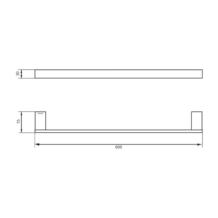 Тримач для рушників Genwec Pompei GW05 64 04 03 чорний матовий