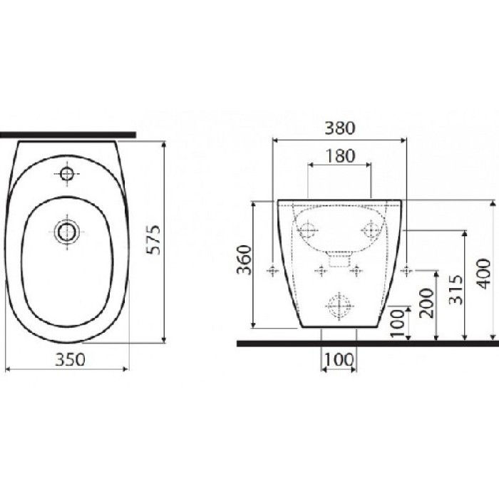 Биде подвесное Kolo Ego (K15100000)