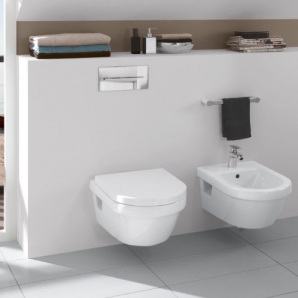 Комплект 4 в 1 инсталляция Grohe Rapid SL 38721001 с клавишей смыва и унитазом Villeroy & Boch Architectura Direct Flush 5684HR01 с сидением soft-close