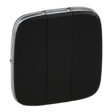 Клавіша вимикача потрійна Valena Allure Black 755038 Legrand