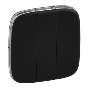 Клавіша вимикача потрійна Valena Allure Black 755038 Legrand