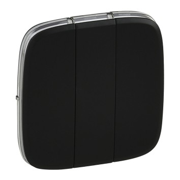 Клавіша вимикача потрійна Valena Allure Black 755038 Legrand