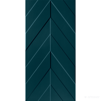 Плитка Marca Corona 4D D734 Chevron Deep Blue Matt Rect. размер 10×800×400 для ванной и кухни