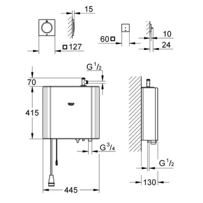 Генератор пара GROHE F-digital Deluxe 27934000