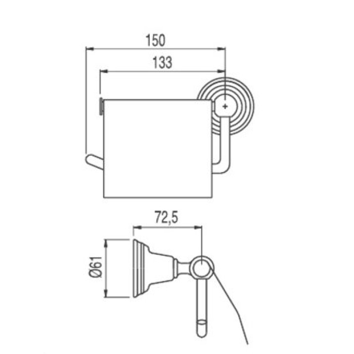 Бумагодержатель Tres Tres-clasic (12463605)