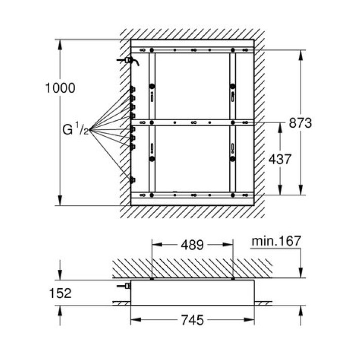 Монтажный набор Grohe Rainshower F-Series 40" 26376001