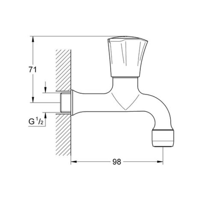 Вентиль настенный Grohe Costa L (30098001)