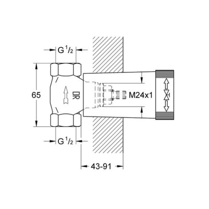 Скрытая вентильная головка Grohe (29068000)