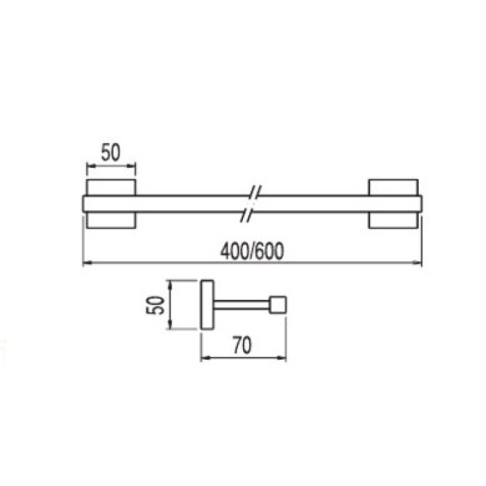 Полотенцедержатель Tres Cuadro Exclusive, 400 мм (10763601)