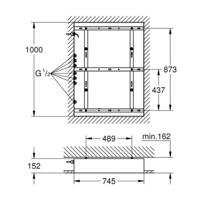 Монтажный набор Grohe Rainshower F-Series 40" 26376000