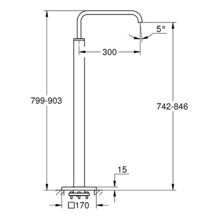 Излив напольный Grohe Allure (13218000)