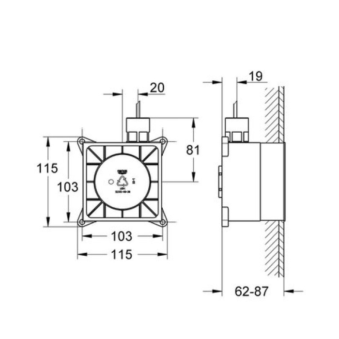 Блок для звукового модуля для систем Grohe F-digital deluxe 29073000