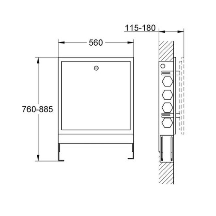 Монтажный ящик для систем Grohe F-digital deluxe 36367000