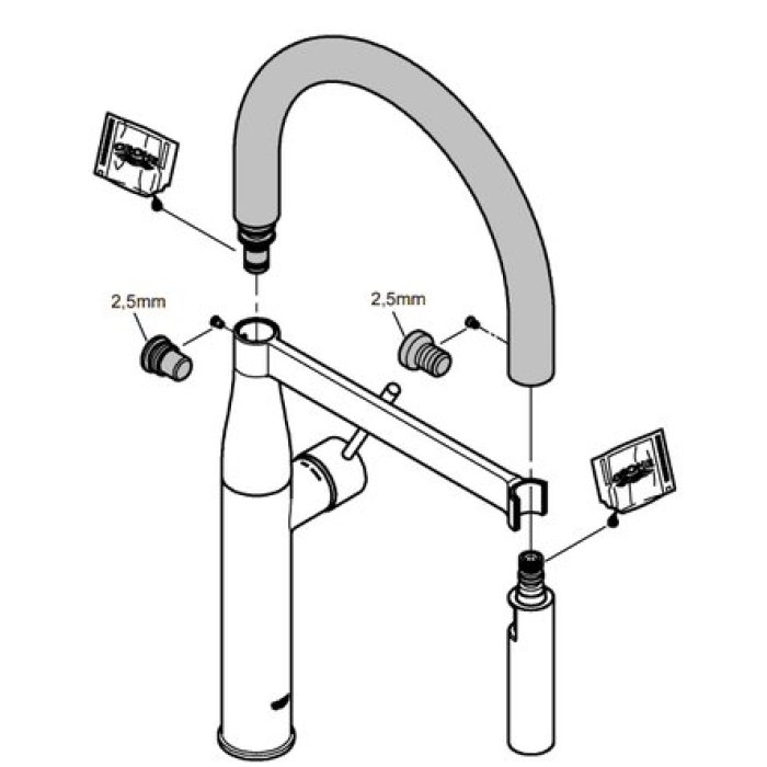 Гибкий шланг для смесителя под мойку GROHFlexx (30321HG0)