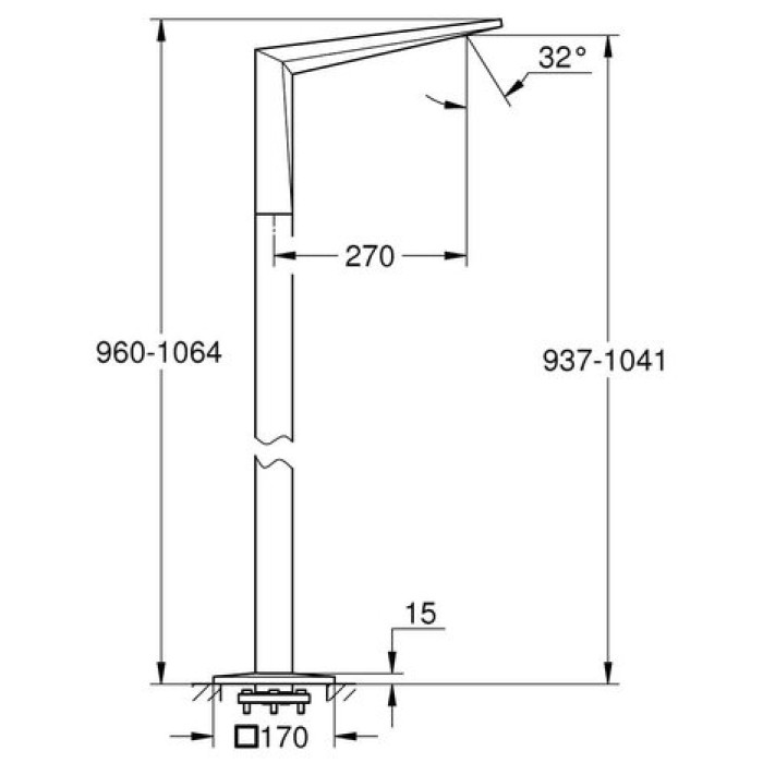 Излив напольный Grohe Allure Brilliant (13301000)