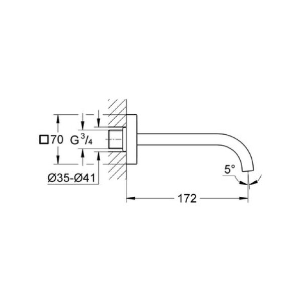 Излив со стены Grohe Allure (13264000)