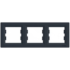 Рамка 3-місна горизонтальна Антрацит ASFORA (EPH5800371), Schneider Electric Рамка 3-місна горизонтальна Антрацит ASFORA (EPH5800371), Schneider Electric