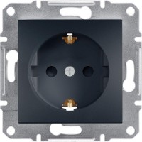 Розетка з заземленням Антрацит ASFORA (EPH2900271), Schneider Electric