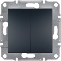 Вимикач 2-клавішний прохідний Антрацит ASFORA (EPH0600171), Schneider Electric