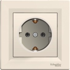 Розетка з заземленням Крем ASFORA (EPH2900123), Schneider Electric