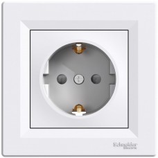 Розетка з заземленням Білий ASFORA (EPH2900221), Schneider Electric