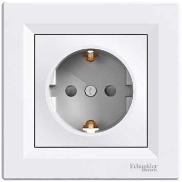 Розетка з заземленням Білий ASFORA (EPH2900221), Schneider Electric