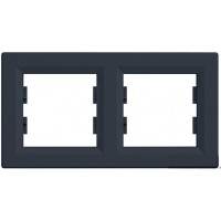 Рамка 2-місна горизонтальна Антрацит ASFORA (EPH5800271), Schneider Electric