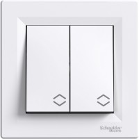 Вимикач 2-клавішний прохідний Білий ASFORA (EPH0600121), Schneider Electric