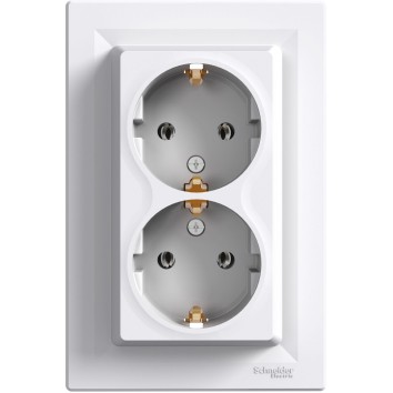 Розетка подвійна Білий ASFORA (EPH9900121), Schneider Electric
